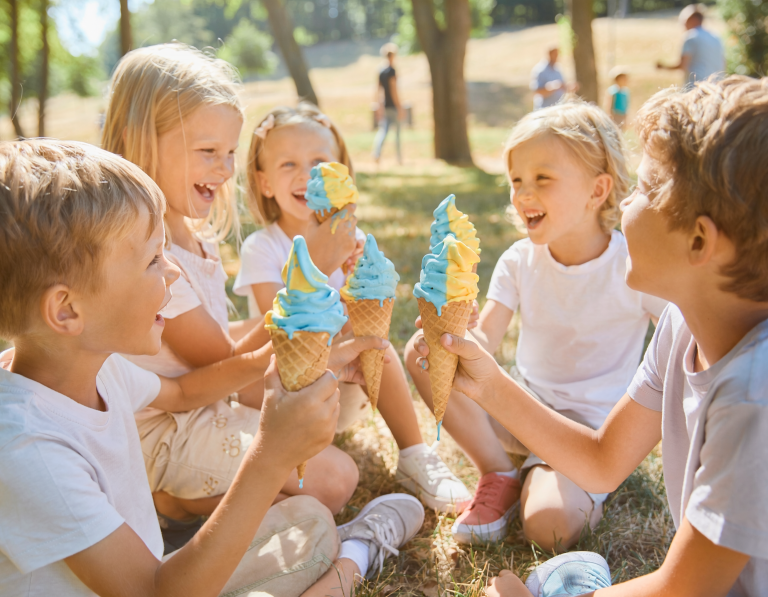 Eis essen in Weißenhorn